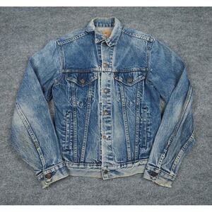 Levi's Denim Trucker Jacket Men's 38L Type 3 III Made USA Distressed 71506